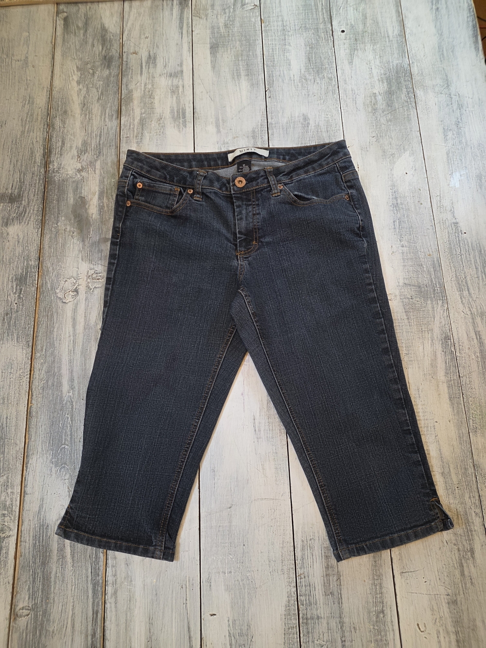 Mixit Dark Blue Cropped Mid Rise Women's Jeans sz 12
